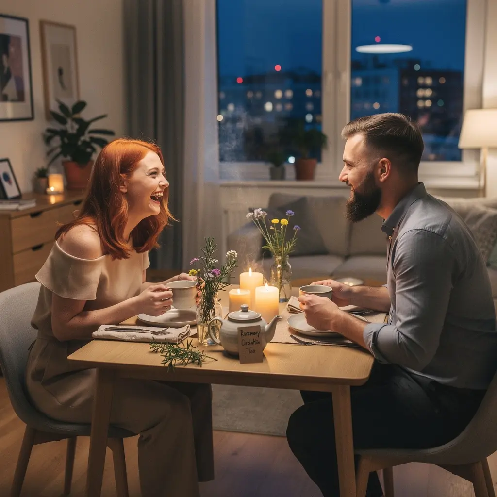 Žolelių arbatos ingredientai, išdėstyti ant natūralaus audinio.